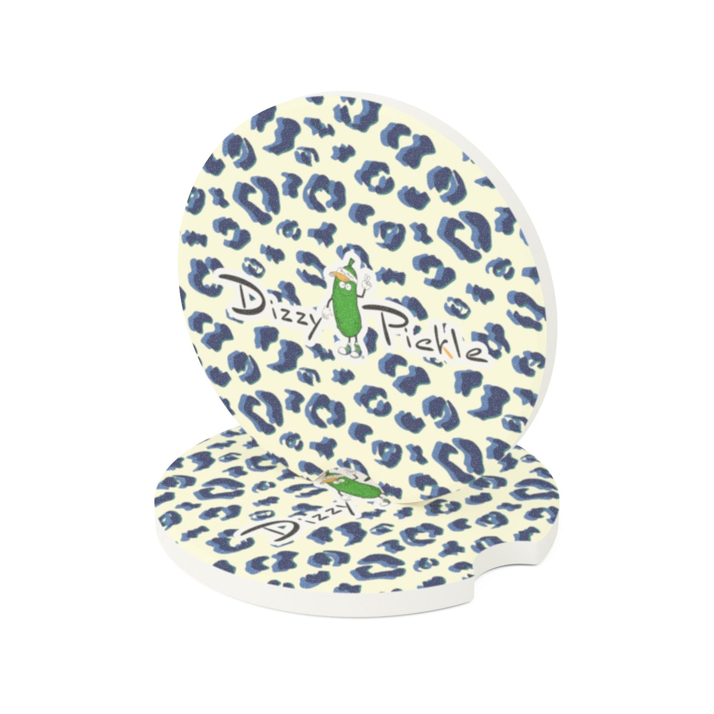 Dizzy Pickle Anne Leopard Print Soapstone Car Coaster