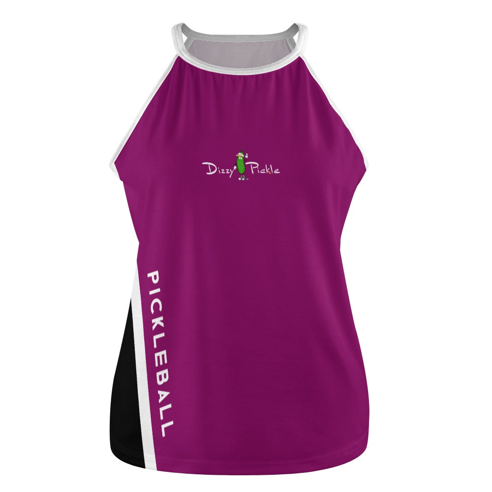 Dizzy Pickle Performance DS Women's Pickleball Sleeveless Crew Neck Vest Magenta Black