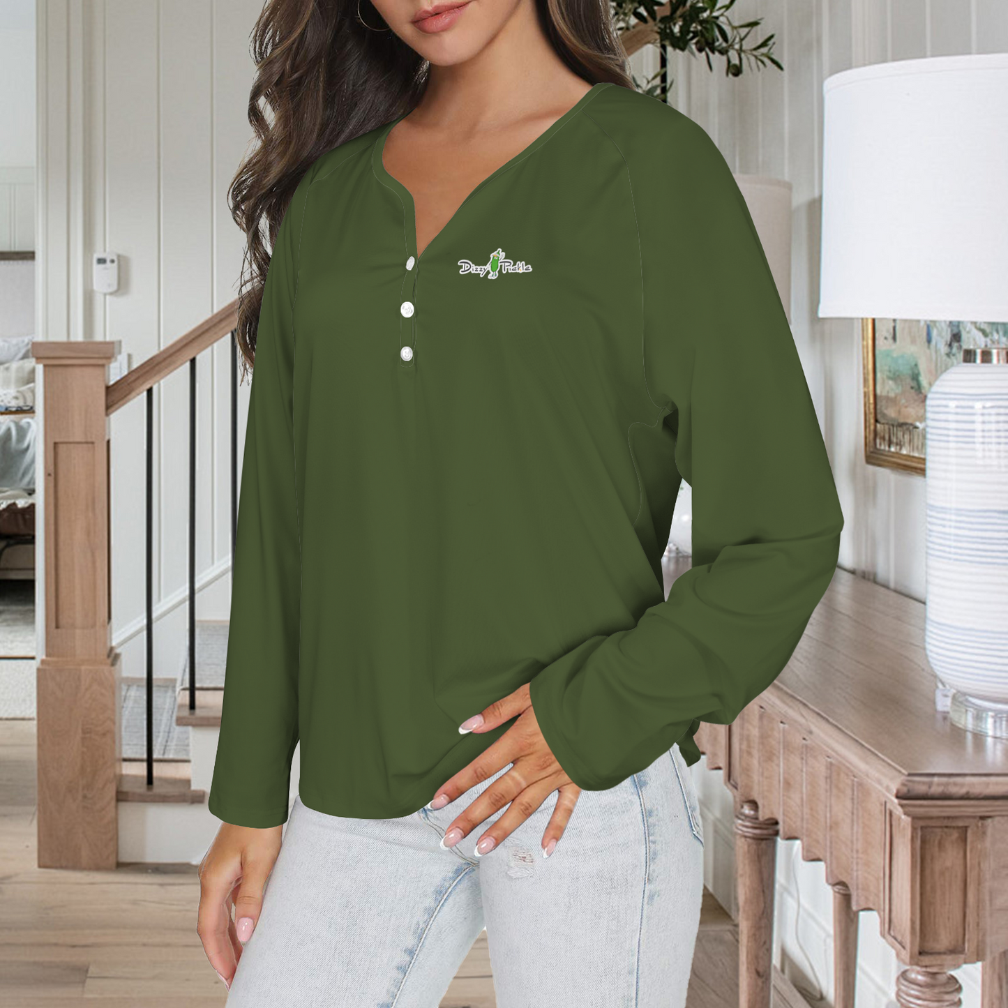 Three Button Long Sleeve Spruce
