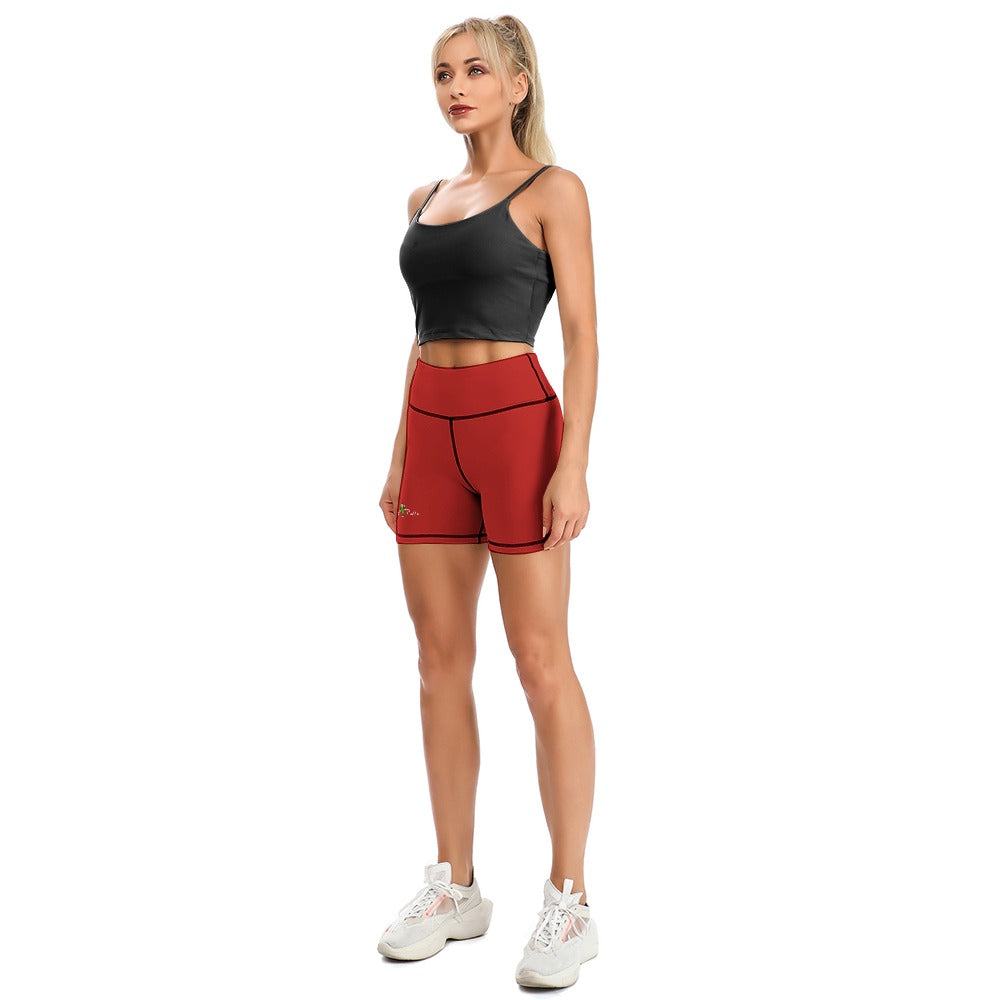 Dizzy Pickle DZY P Classic Fire Brick Red Women's Pickleball Comfortable Skinny Sports Yoga Shorts