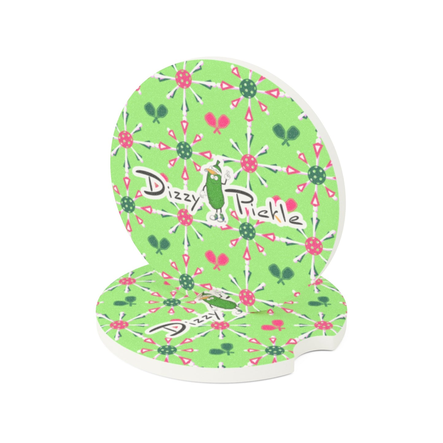 Dizzy Pickle Penny Paddles and Balls PG Soapstone Car Coaster