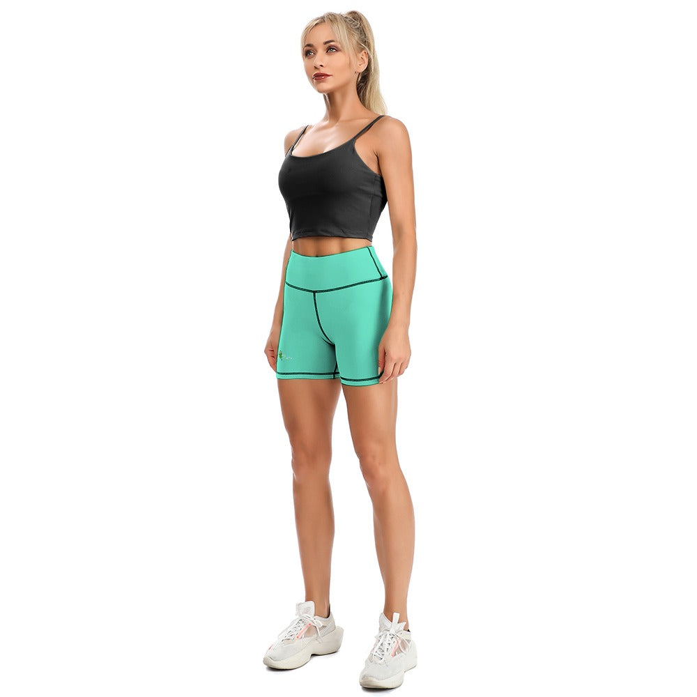 Dizzy Pickle DZY P Classic Aquamarine Women's Pickleball Comfortable Skinny Sports Yoga Shorts