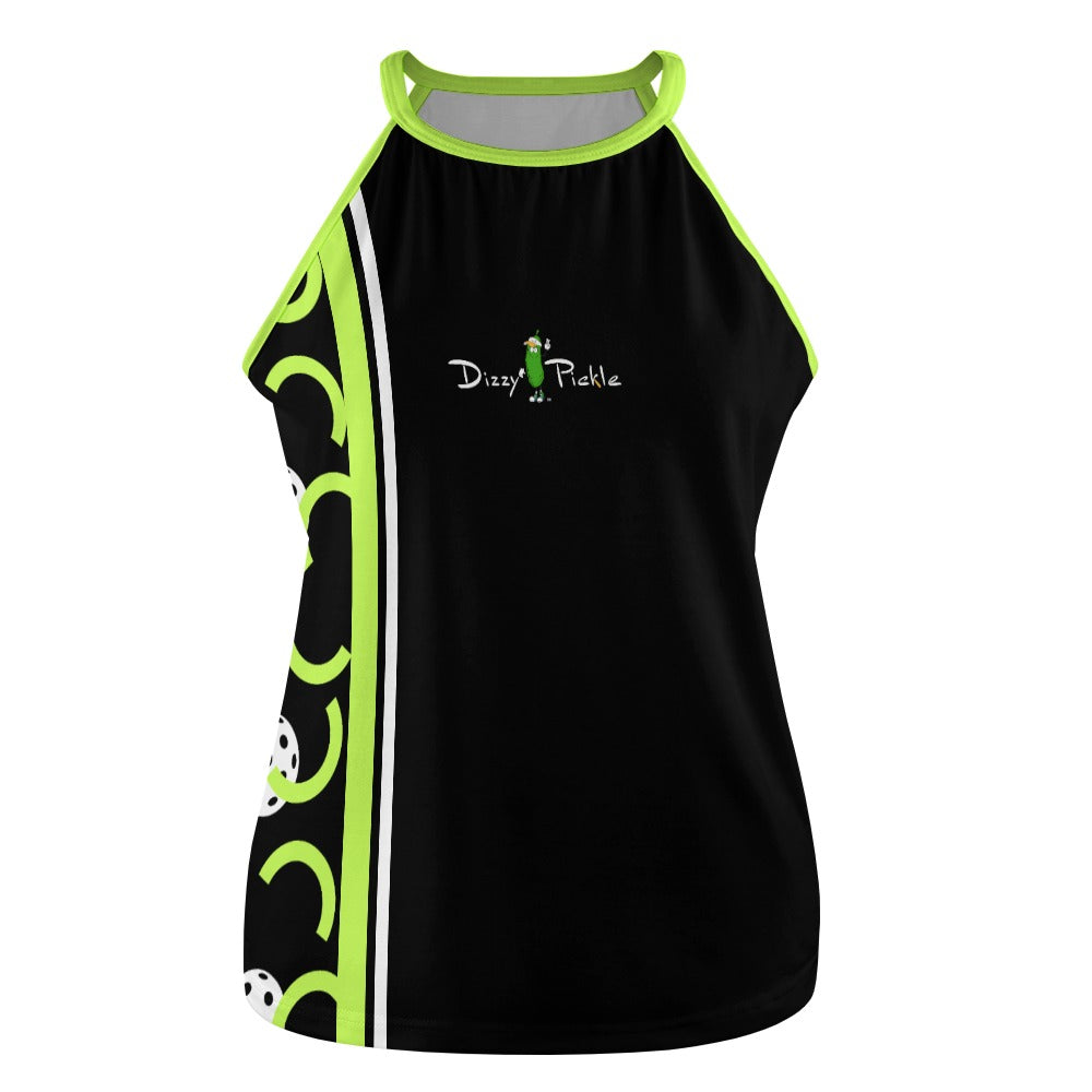 Dizzy Pickle Believe Black Women's Pickleball Crew Neck Vest