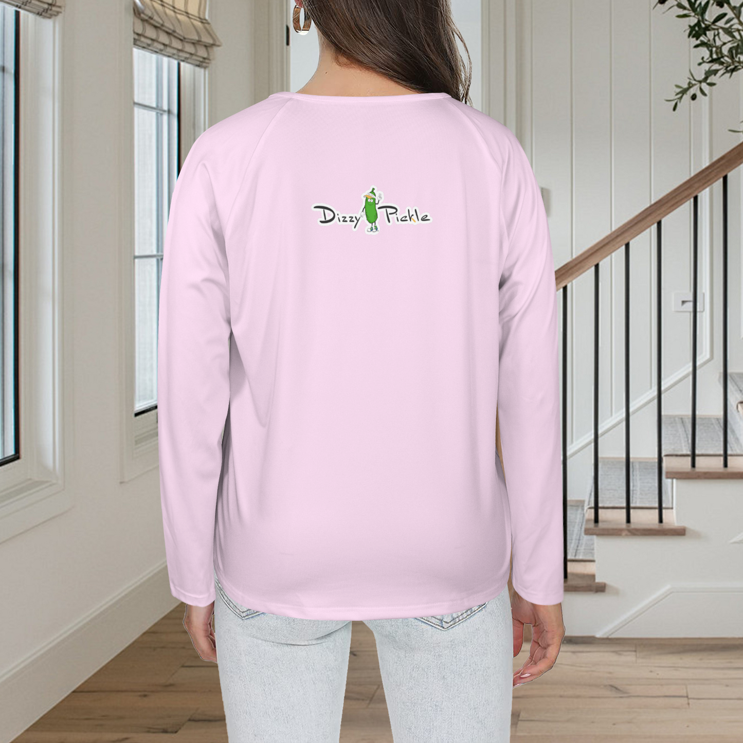 Three Button Long Sleeve Pale Pink