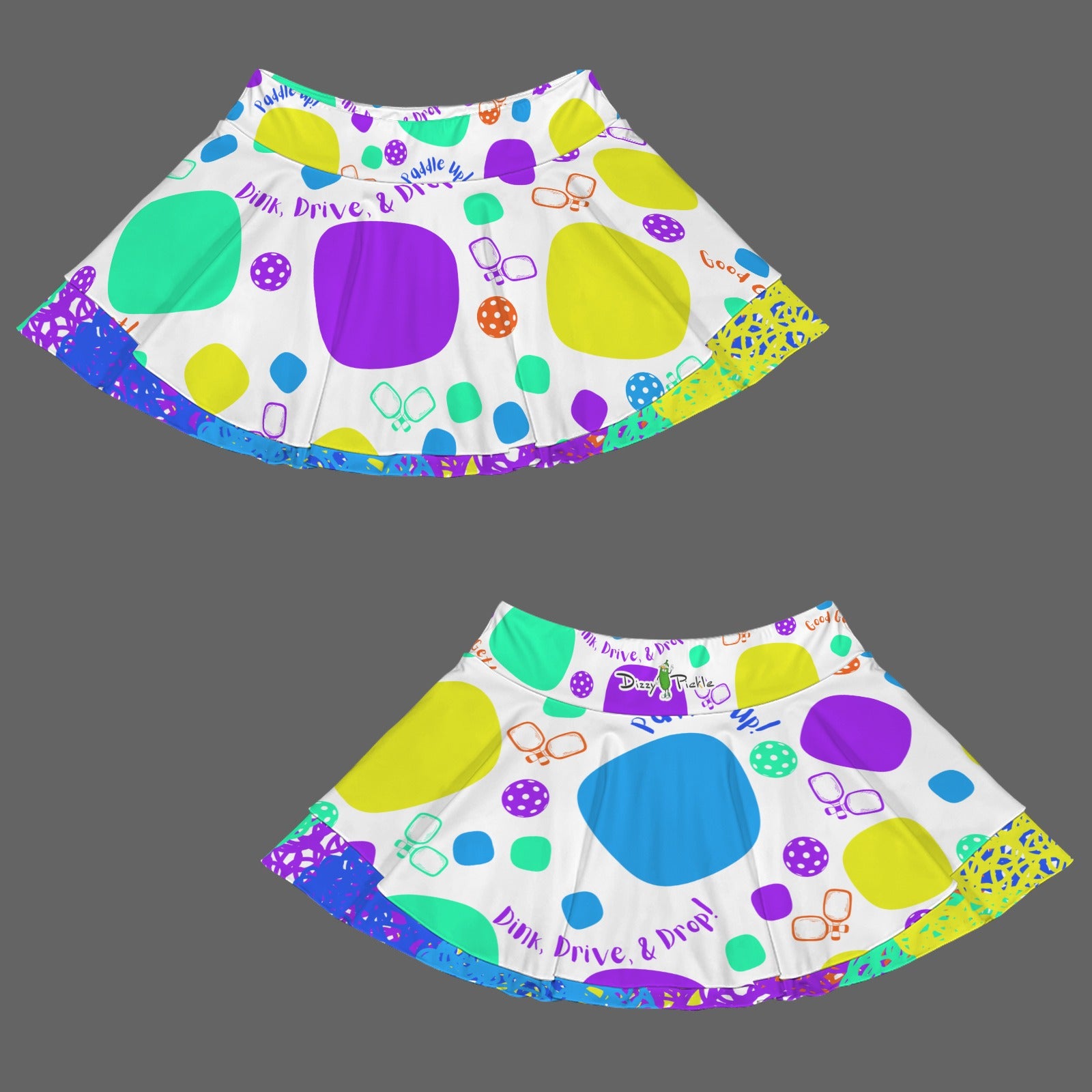 Dizzy Pickle Sharon Paddle Up! Bouquet Women's Double Hem Pickleball Skort