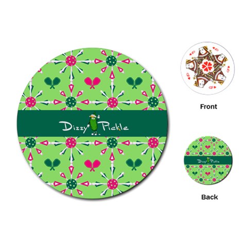 Dizzy Pickle Penny PG Paddles and Balls Round Playing Cards