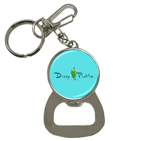 Dizzy Pickle DZY P Classic Teal Bottle Opener Key Chain