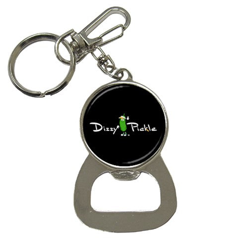 Dizzy Pickle DZY P Classic Black Bottle Opener Key Chain