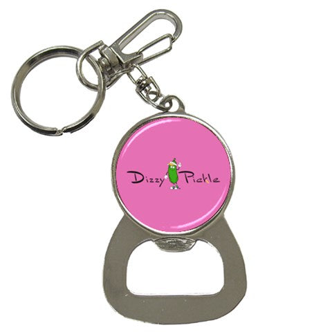 Dizzy Pickle DZY P Classic Pink Bottle Opener Key Chain