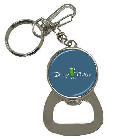 Dizzy Pickle DZY P Classic Peacock Bottle Opener Key Chain