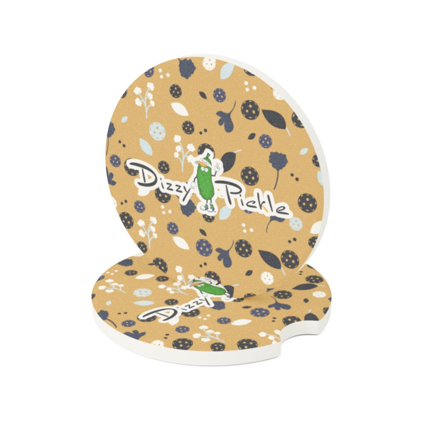 Dizzy Pickle Lesley Gold Soapstone Car Coaster