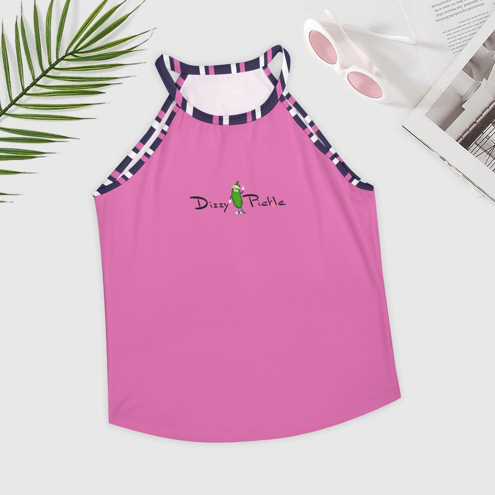 Dizzy Pickle Coming Up Daisies PP Pink Women's Pickleball Crew Neck Vest