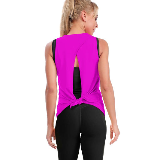 Dizzy Pickle DZY P Classic Fuchsia Women's Pickleball Sweat-Absorbing Tie-Back Vest