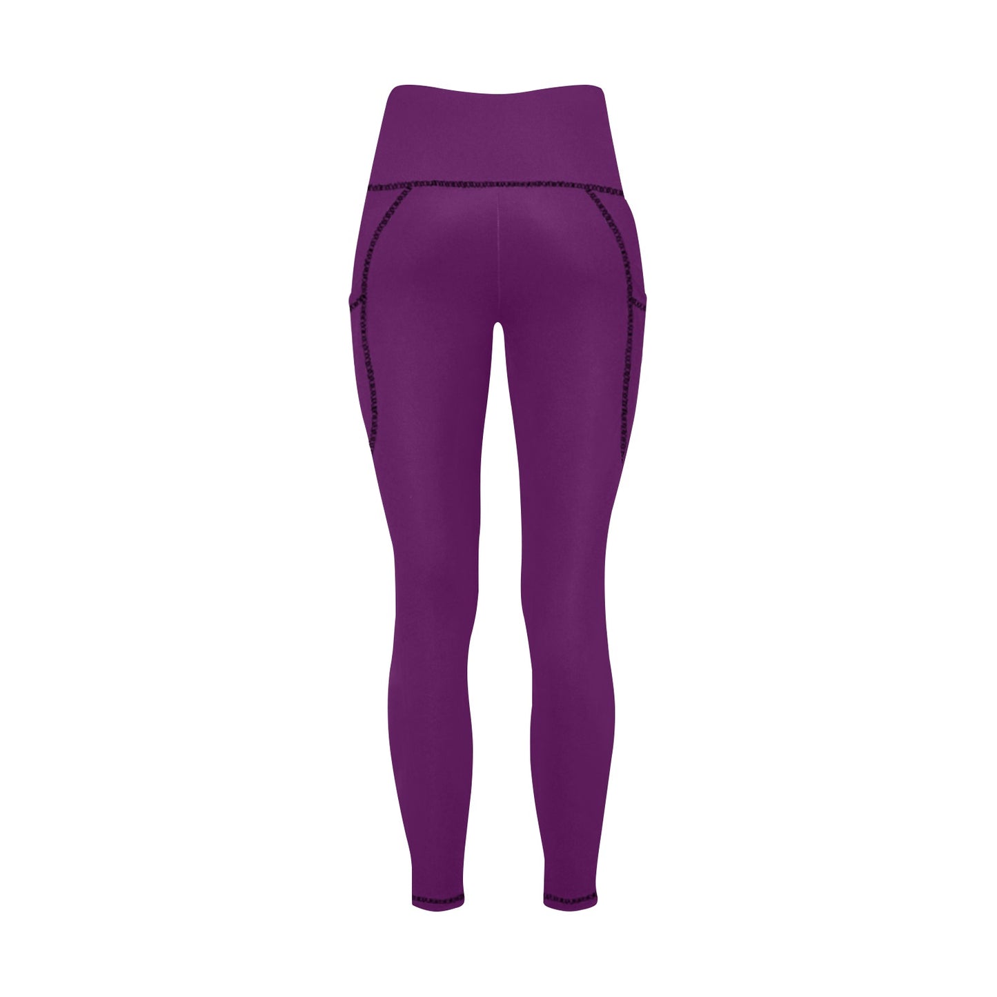 Dizzy Pickle DZY P Classic Royal Plum Women's Pickleball Performance Leggings (Ankle Length, High-Waisted, & Two Side Pockets)