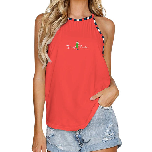 Dizzy Pickle Van Solid Coral Women's Pickleball Crew Neck Vest