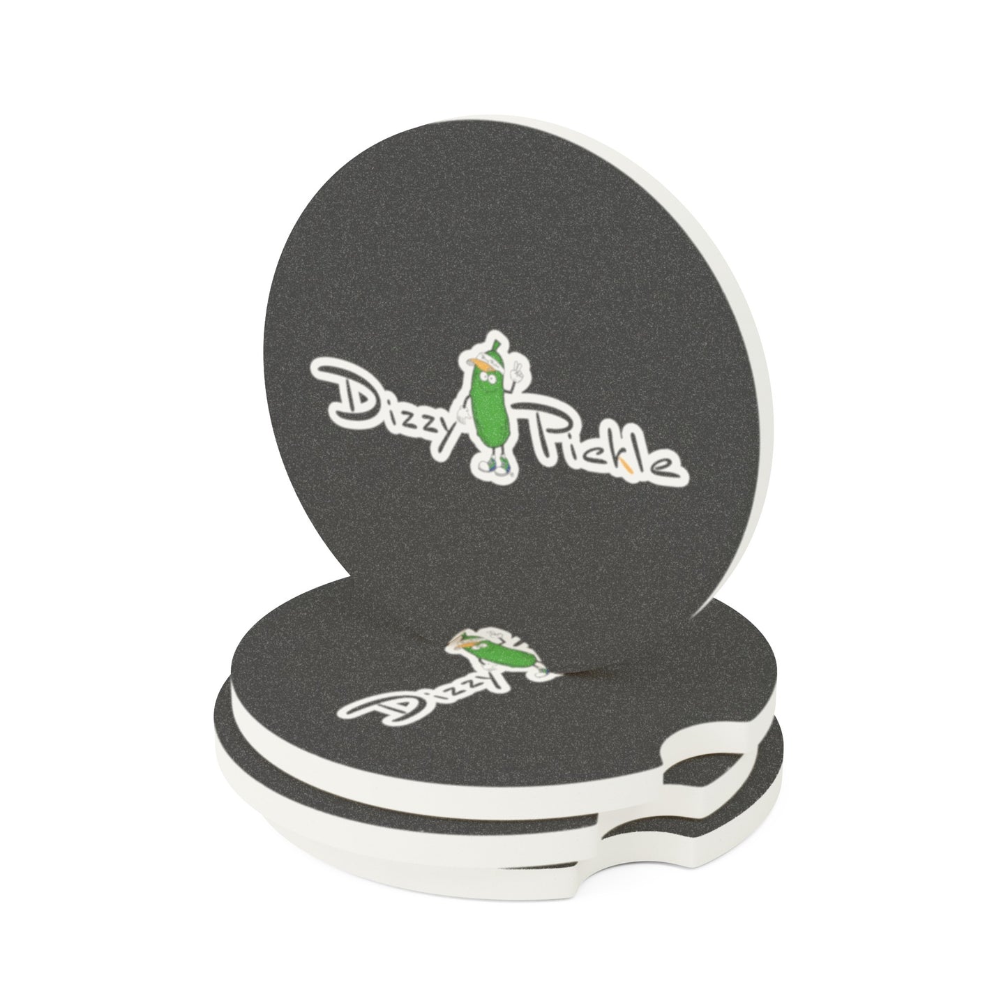 Dizzy Pickle DZY P Classic Black Soapstone Car Coaster