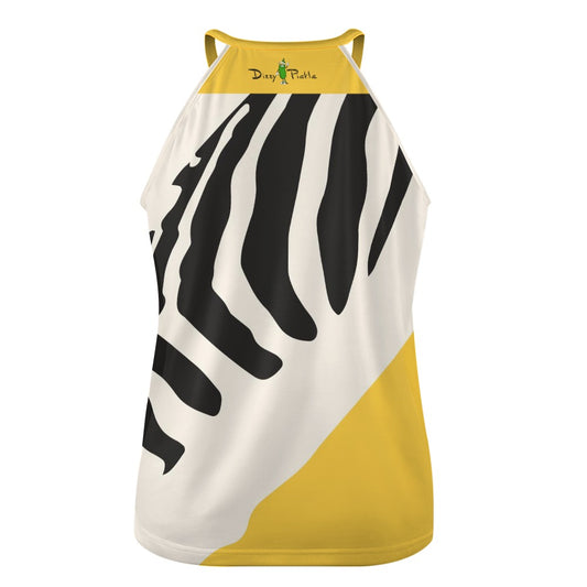 Dizzy Pickle DZY P Classic Zebra Gold Women's Pickleball Crew Neck Vest