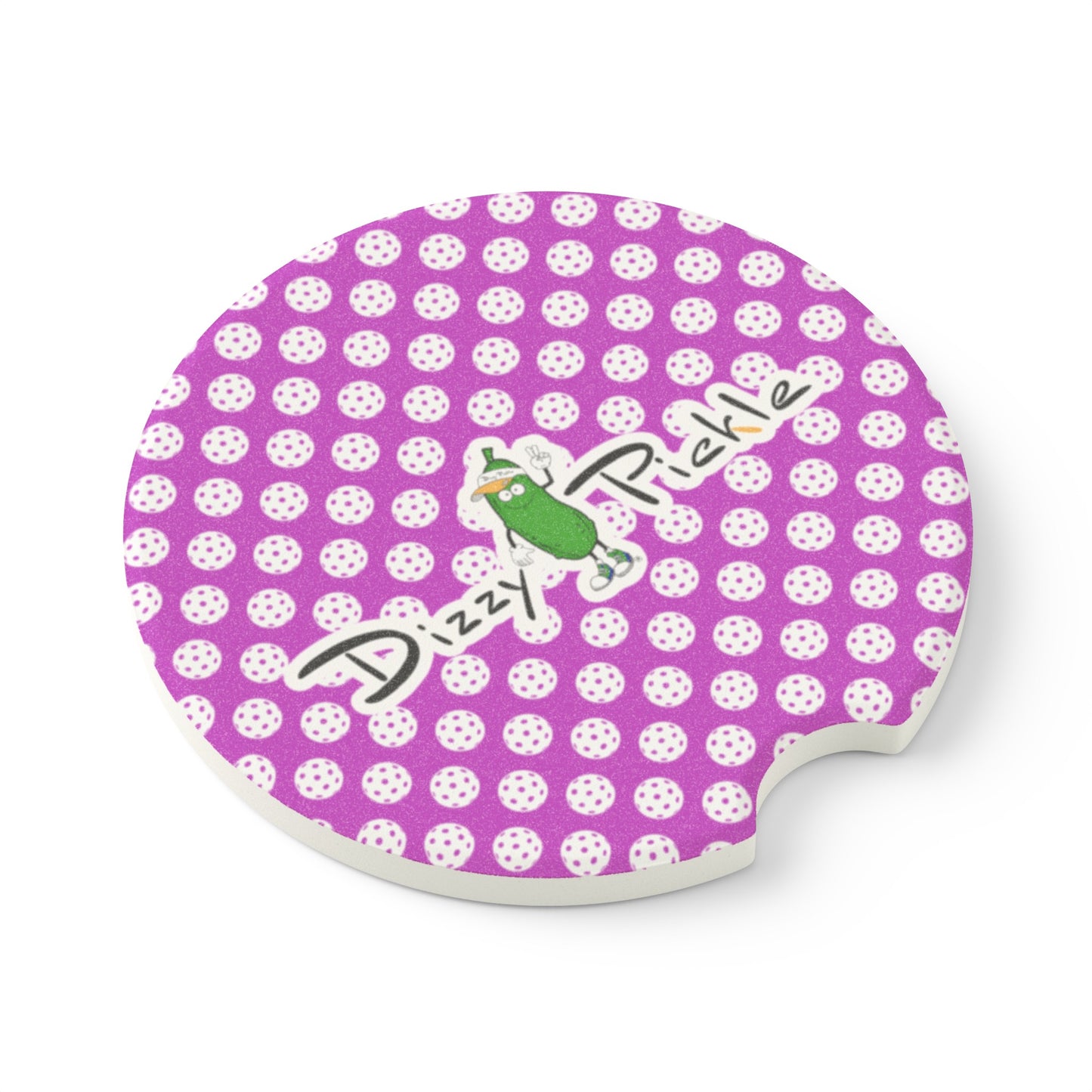 Dizzy Pickle GrayC Balls Soapstone Car Coaster