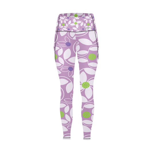 Dizzy Pickle Beth Lavender Women's Pickleball Performance Leggings (Ankle Length, High-Waisted, & Two Side Pockets)