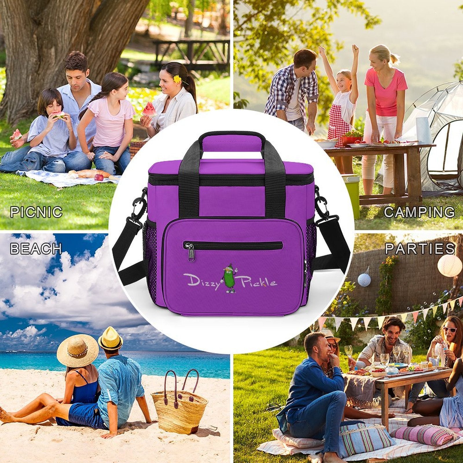 Custom Large Insulated Cooler Bag Thermal Tote With Shoulder