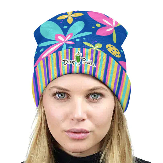 Dizzy Pickle Donna Blue One-Size Knitted Beanie