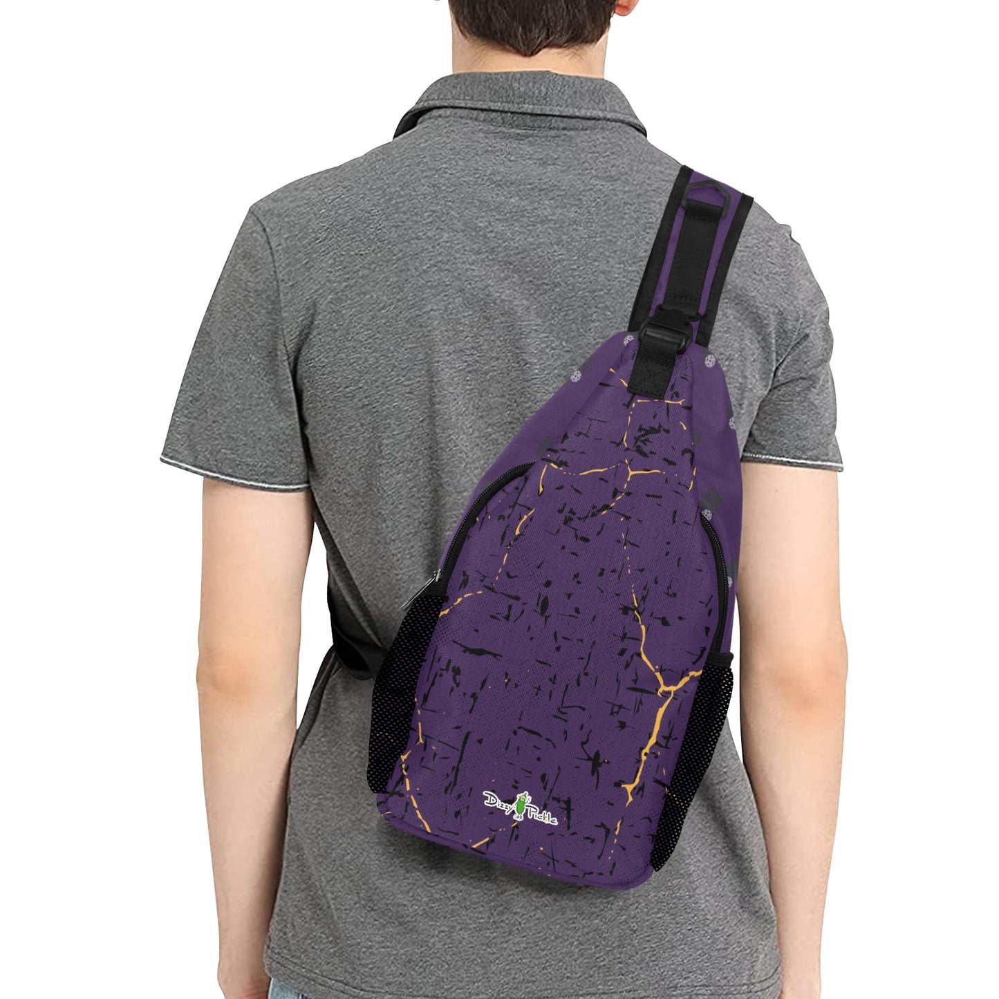 Dizzy Pickle Lynne Purple Pickleball Grab-N-Go Crossbody Casual Chest Bag