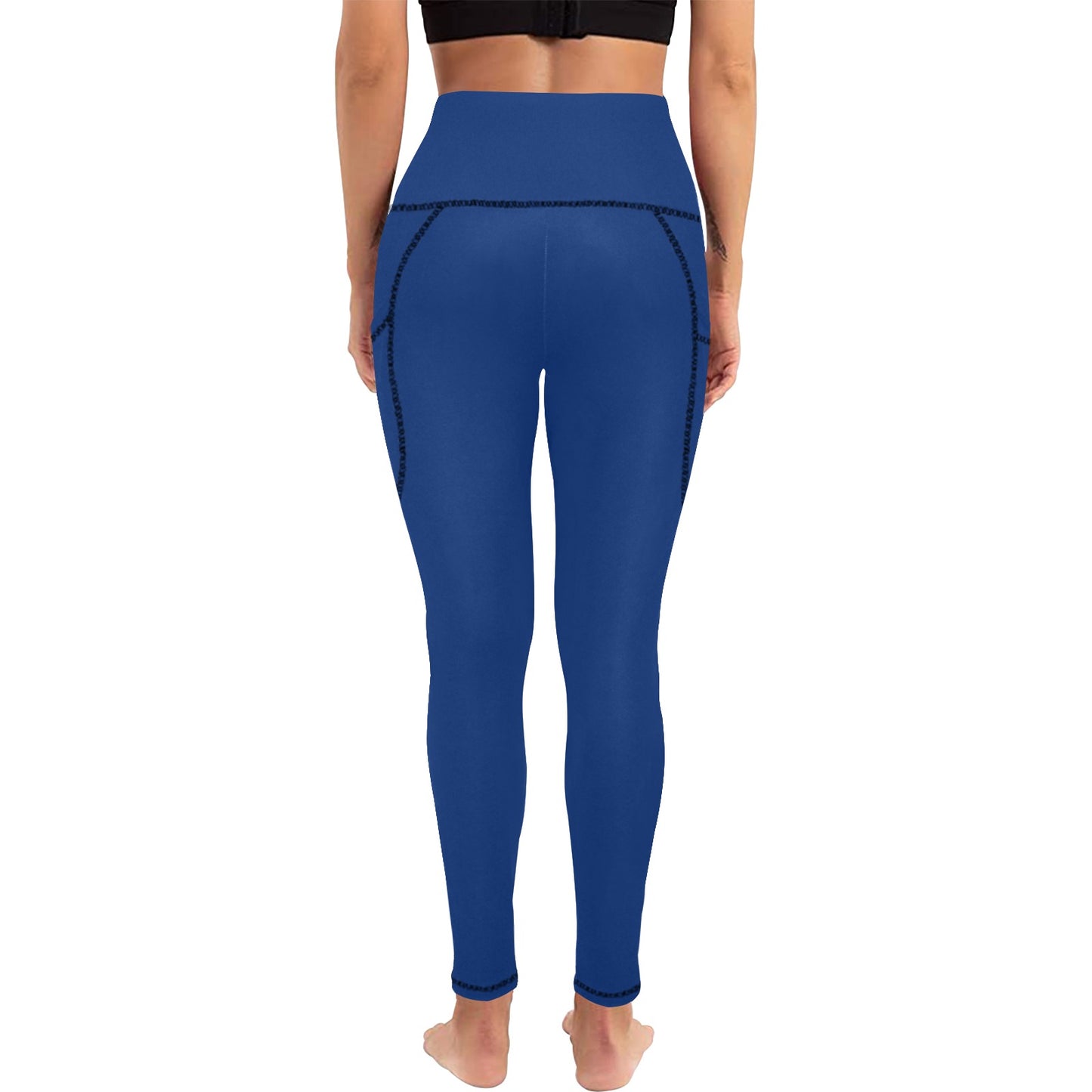 Dizzy Pickle DZY P Classic Arizona Blue Women's Pickleball Performance Leggings (Ankle Length, High-Waisted, & Two Side Pockets)