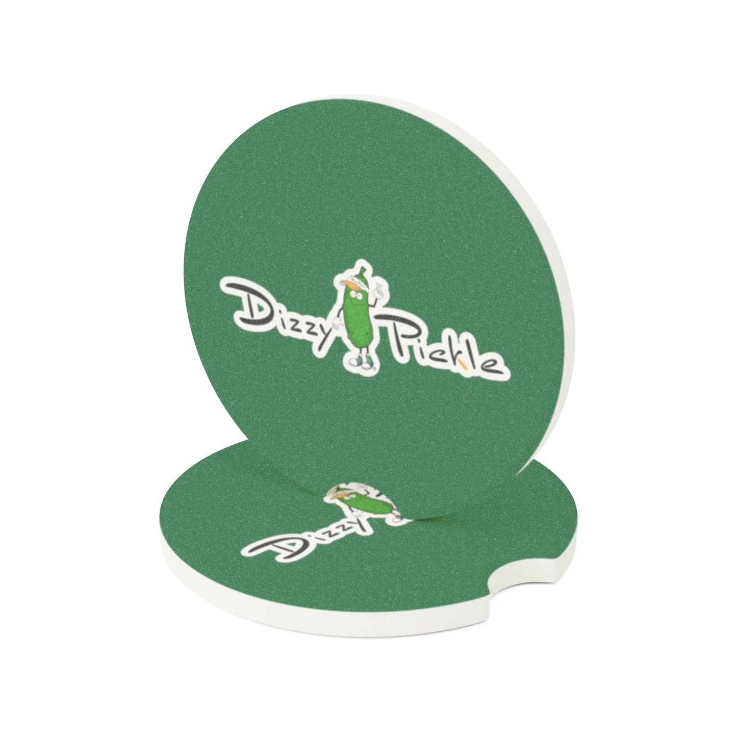 Dizzy Pickle DZY P Classic Pickle Green Soapstone Car Coaster