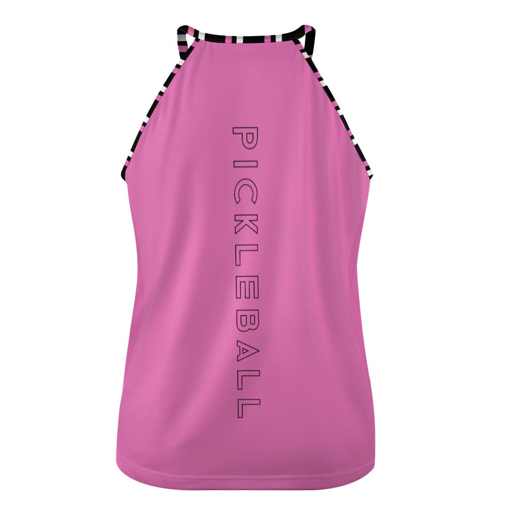 Dizzy Pickle Coming Up Daisies BP Pink Women's Pickleball Crew Neck Vest