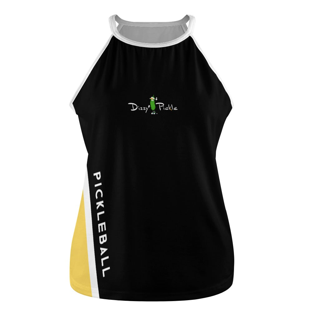 Dizzy Pickle Performance DS Women's Pickleball Sleeveless Crew Neck Vest Black Yellow