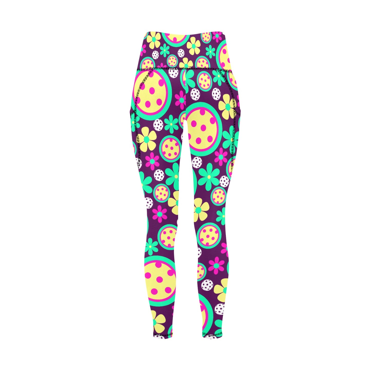 Dizzy Pickle Charlotte Women's Pickleball Performance Leggings (Ankle Length, High-Waisted, & Two Side Pockets)