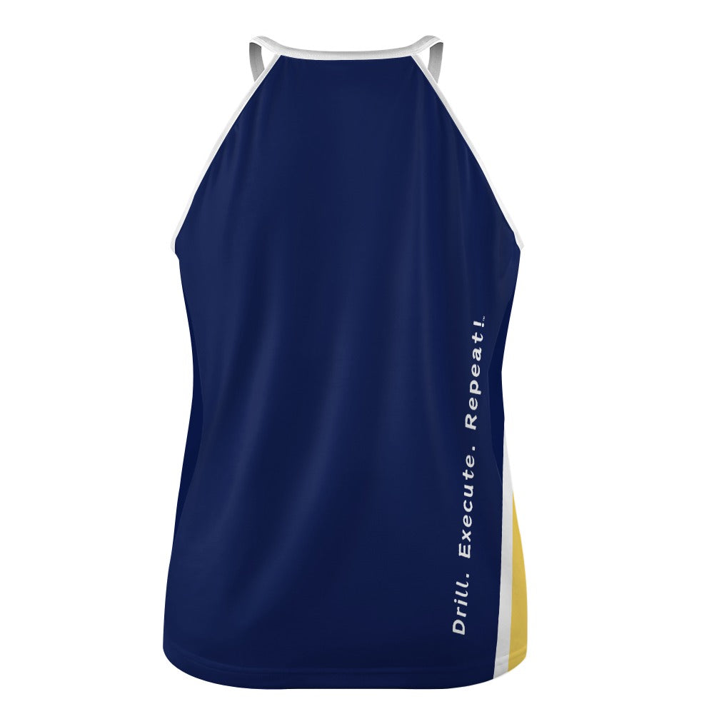 Dizzy Pickle Performance DS Women's Pickleball Sleeveless Crew Neck Vest Midnight Blue Yellow