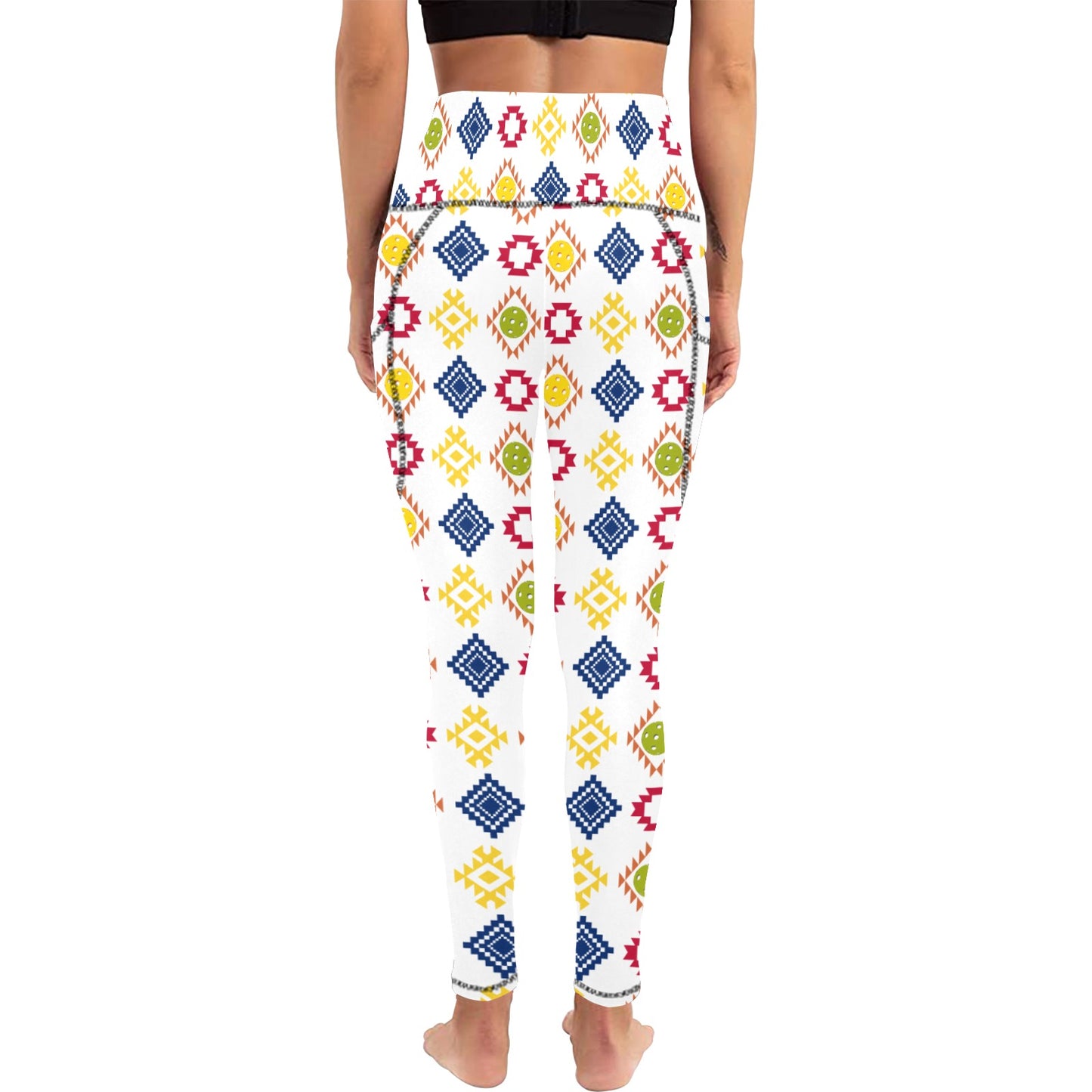 Dizzy Pickle Arizona PP2 Women's Pickleball Performance Leggings (Ankle Length, High-Waisted, & Two Side Pockets)