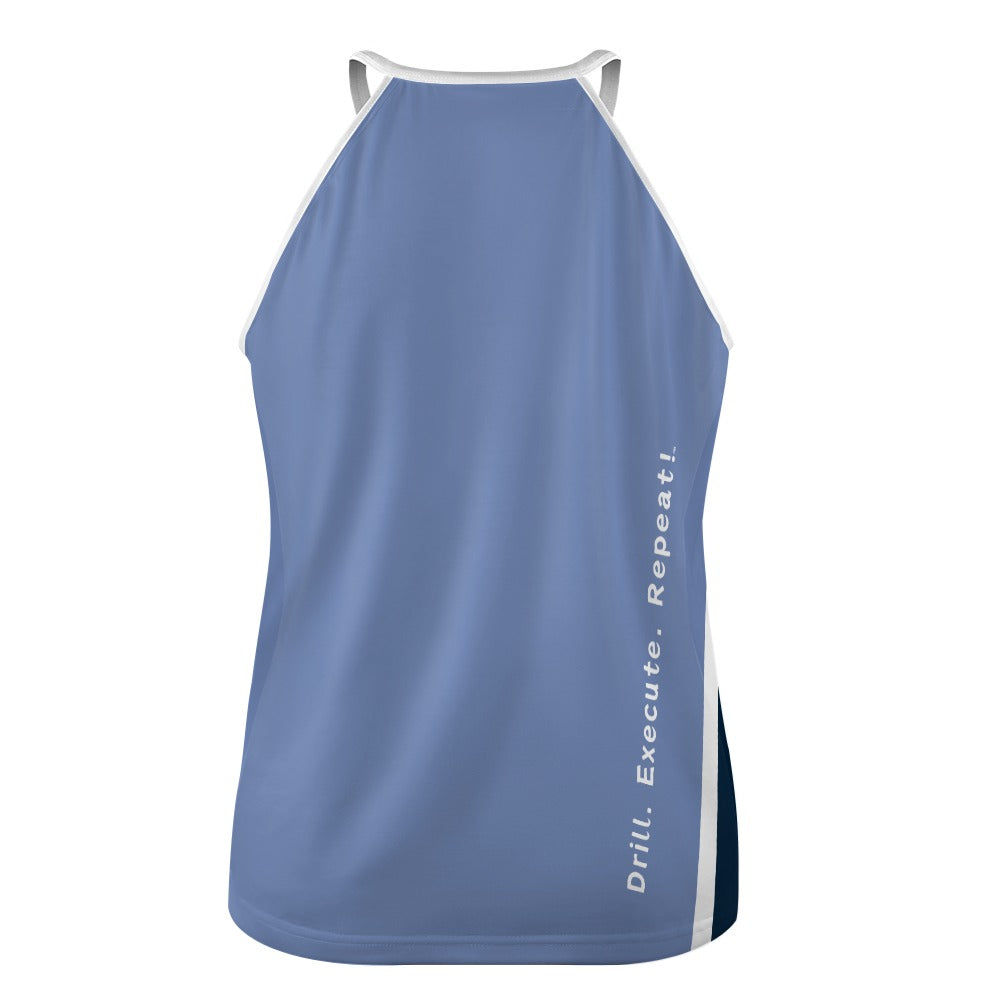 Dizzy Pickle Performance DS Women's Pickleball Sleeveless Crew Neck Vest Cornflower Blue Navy Blue