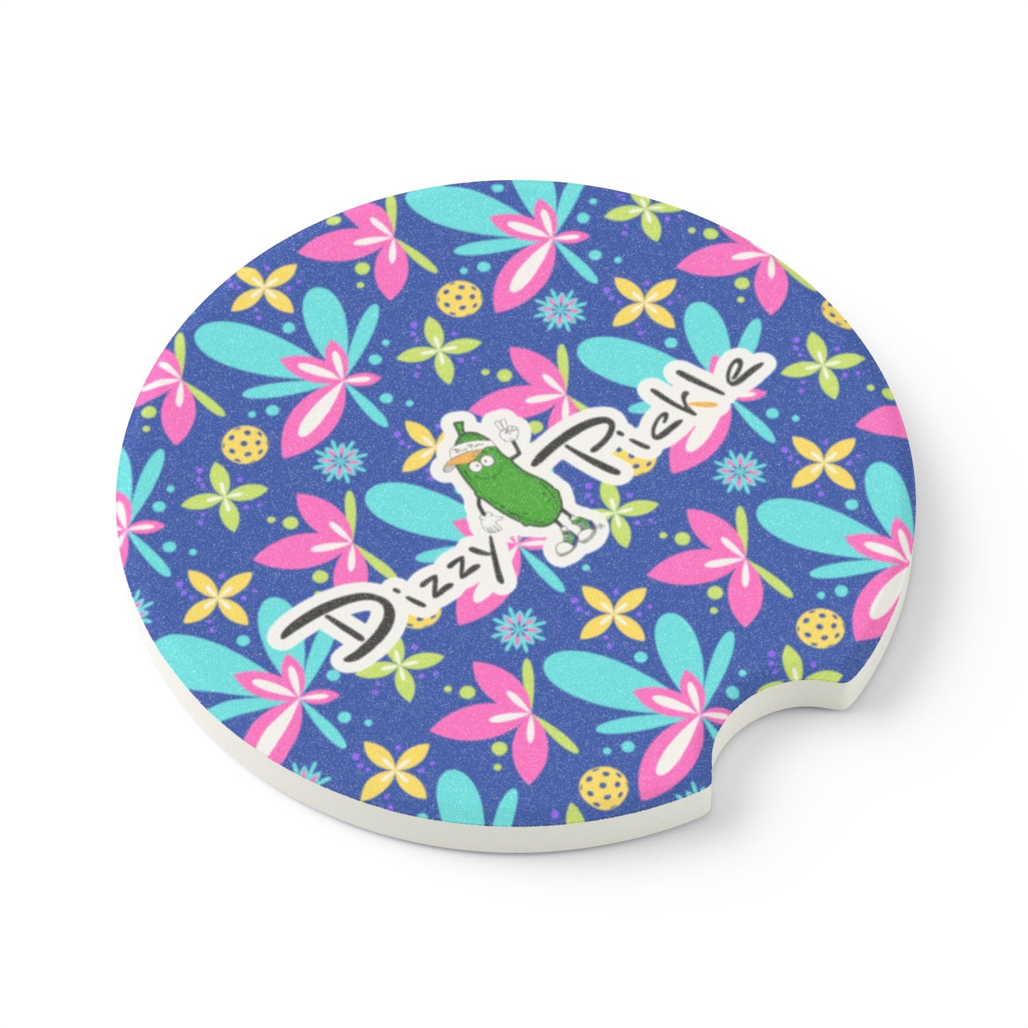 Dizzy Pickle Donna Blue Soapstone Car Coaster