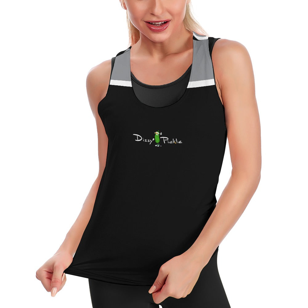 Dizzy Pickle Lesia Solid Petals BGW Women's Pickleball Sweat-Absorbing Sleeveless Tie-Back Vest