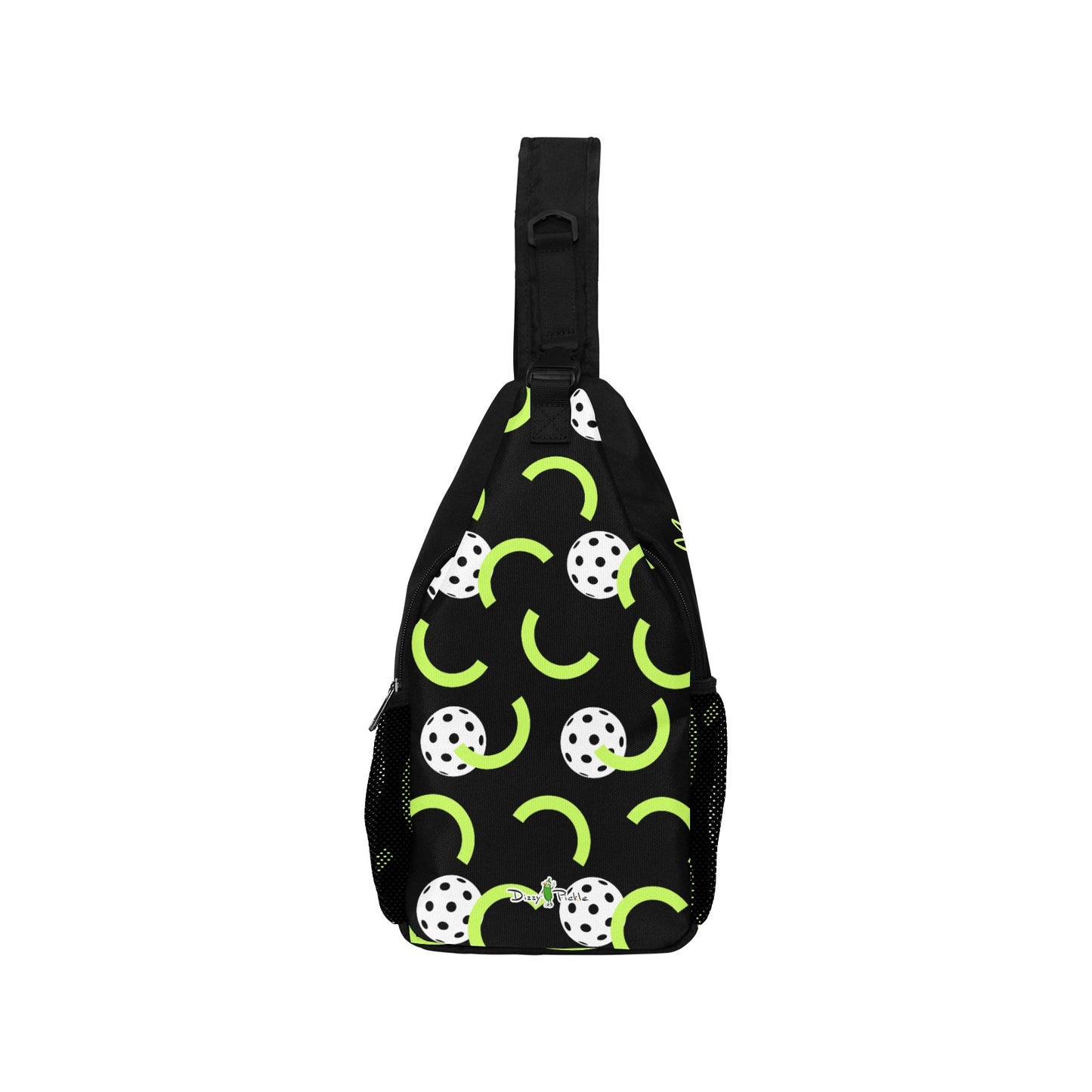 Dizzy Pickle Believe Black Pickleball Grab-N-Go Crossbody Casual Chest Bag