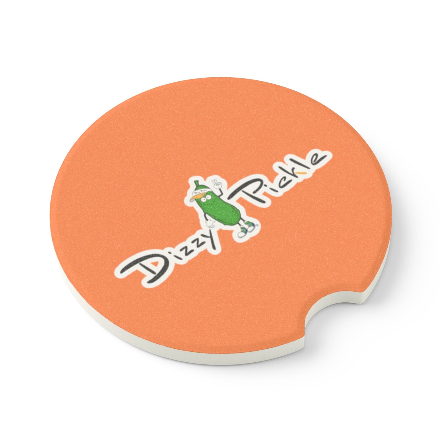 Dizzy Pickle Coral Soapstone Car Coaster