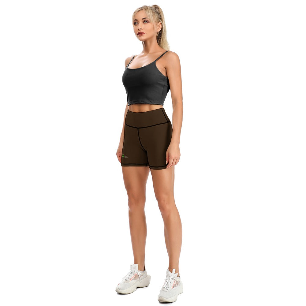 Dizzy Pickle DZY P Classic Saddle Brown Women's Pickleball Comfortable Skinny Sports Yoga Shorts