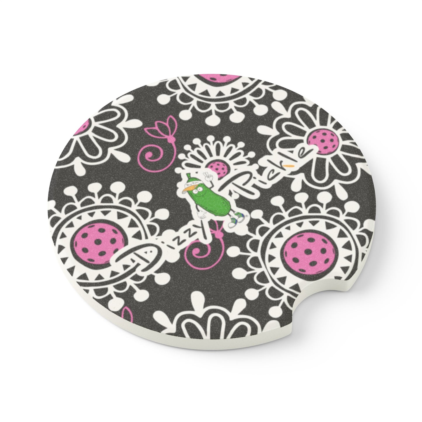 Dizzy Pickle Coming Up Daisies BP Soapstone Car Coaster