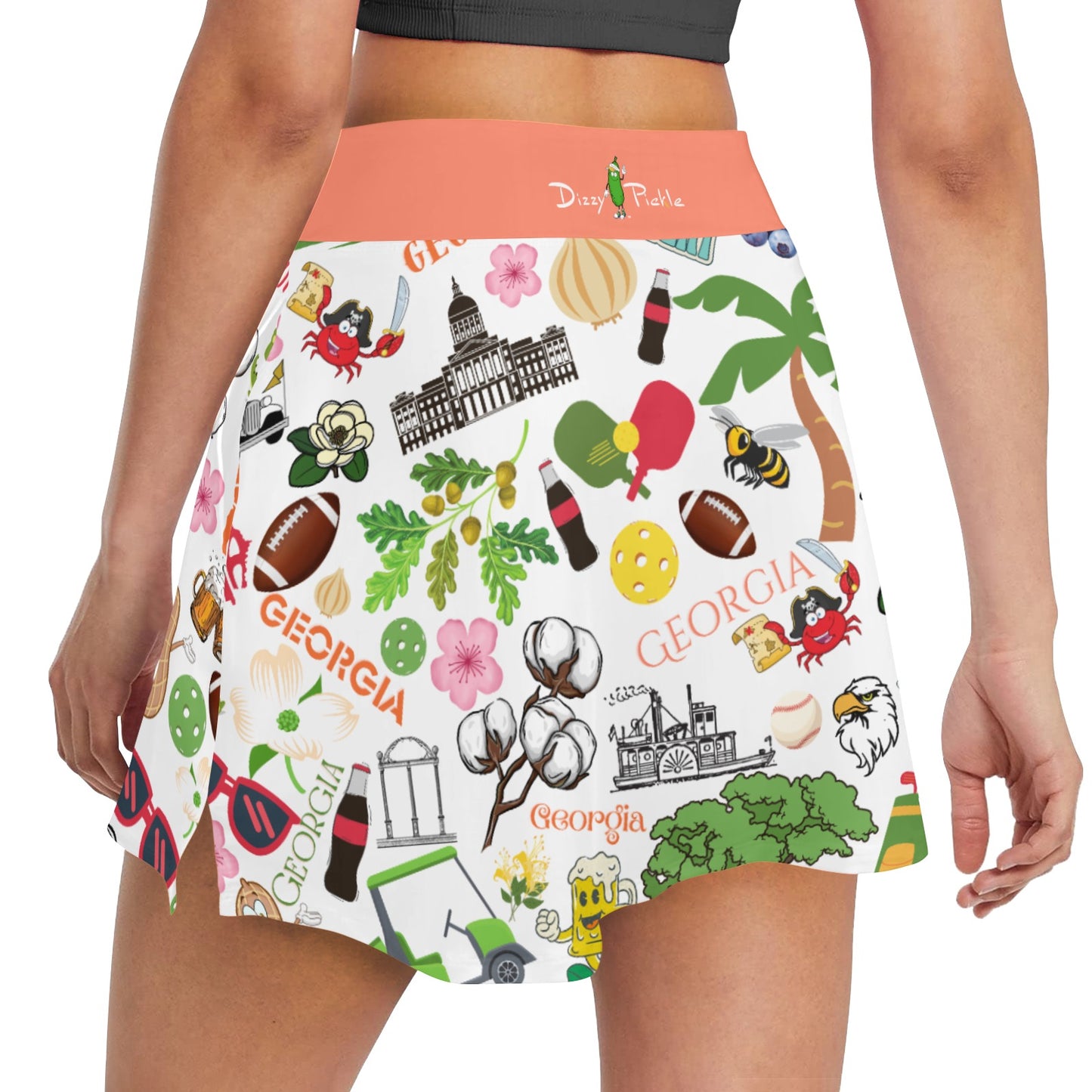 Dizzy Pickle Georgia Main Women's Pickleball 18" Athletic Skort with Inner Shorts and Two Ball Pockets