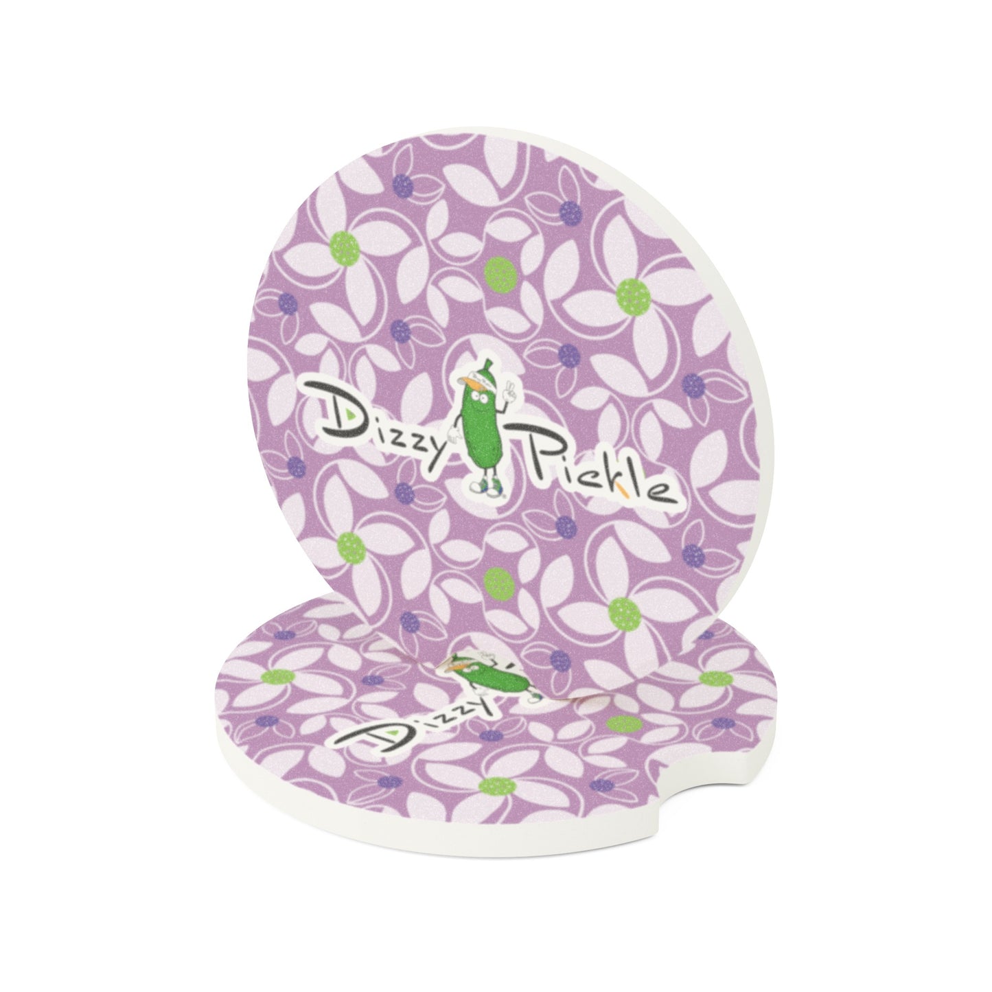 Dizzy Pickle Beth Lavender Soapstone Car Coaster