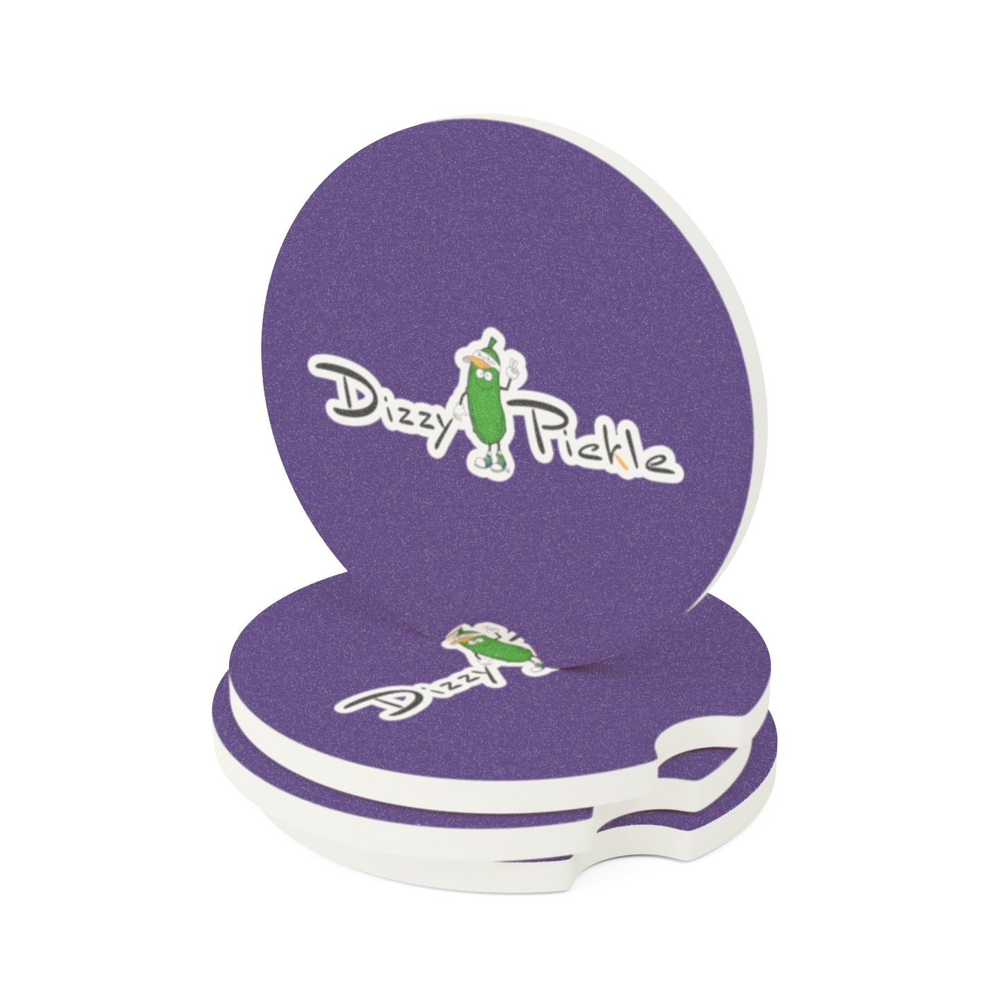 Dizzy Pickle DZY P Classic Purple Soapstone Car Coaster