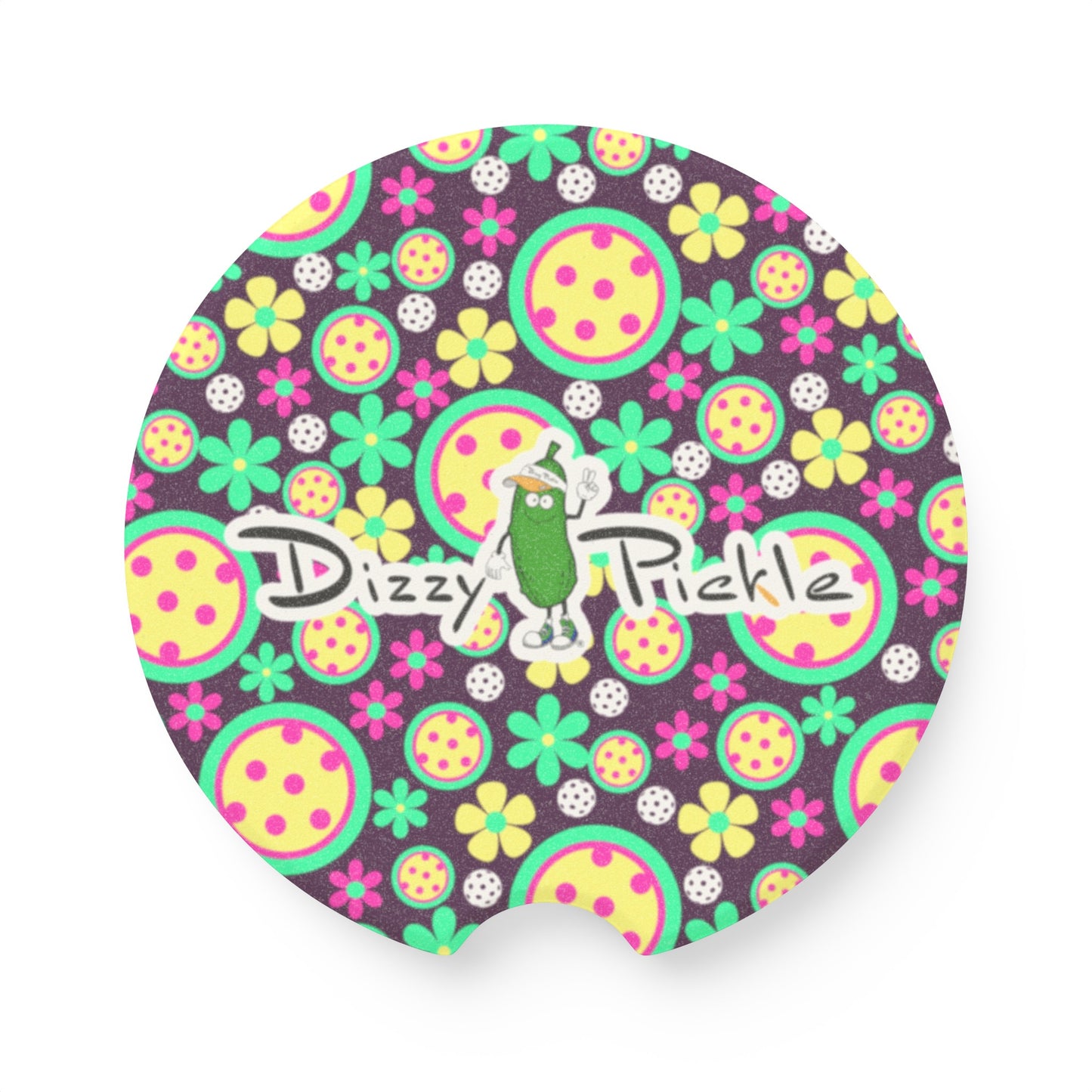 Dizzy Pickle Charlotte Main Soapstone Car Coaster