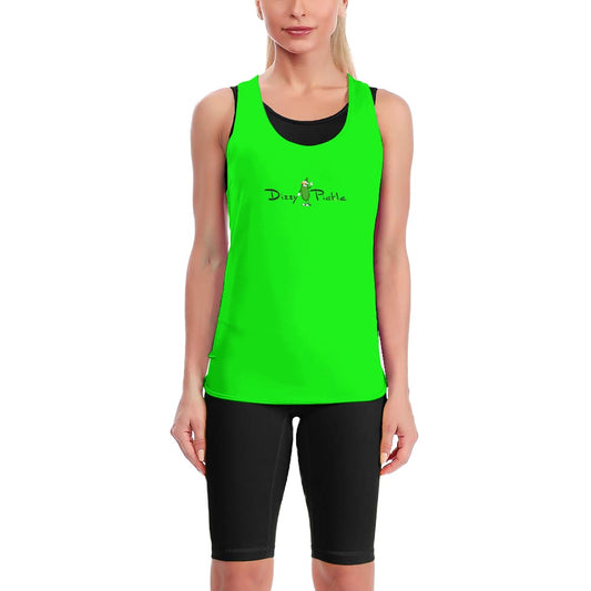 Dizzy Pickle DZY P Classic Lime Green Women's Pickleball Sweat-Absorbing Tie-Back Vest