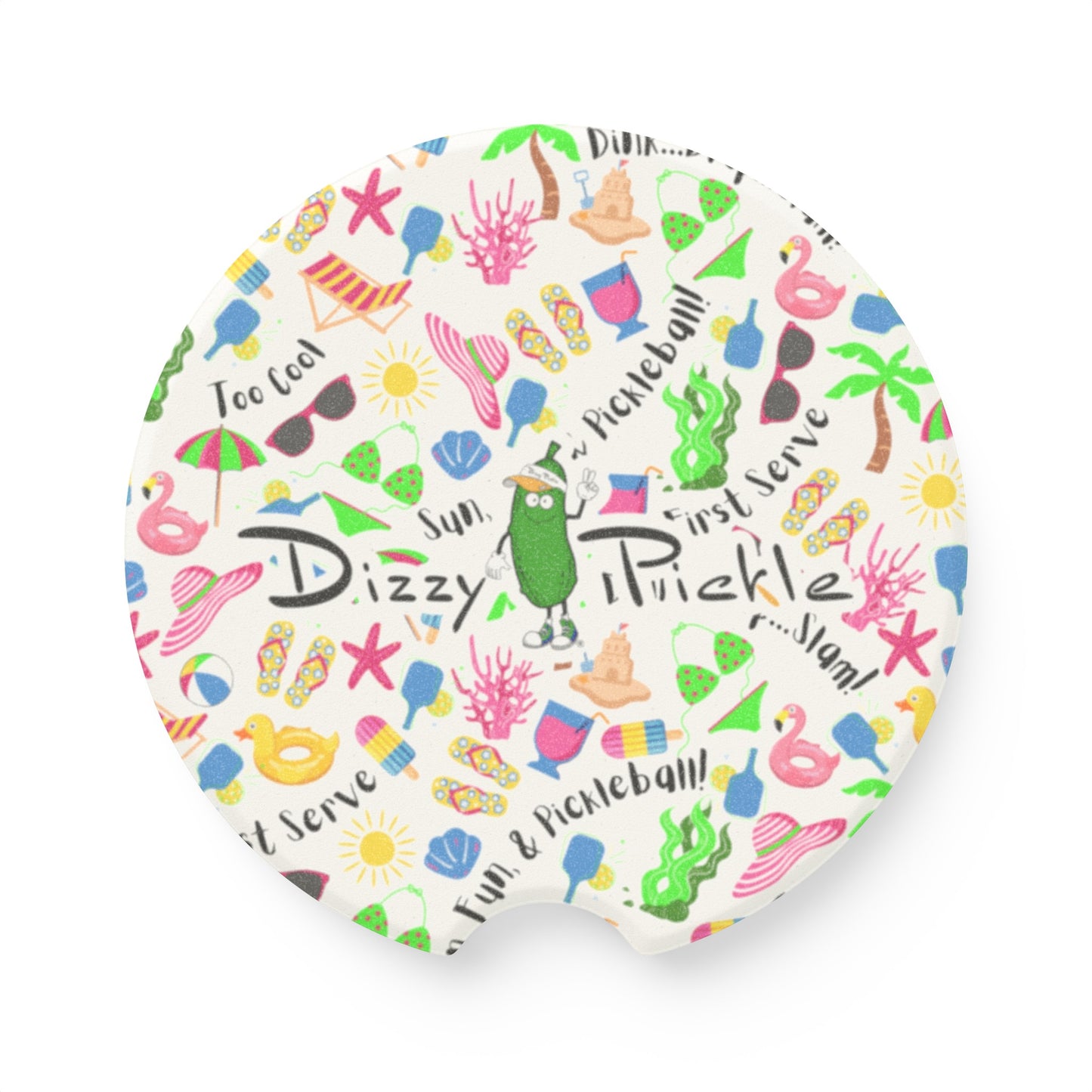 Dizzy Pickle Julie Soapstone Car Coaster