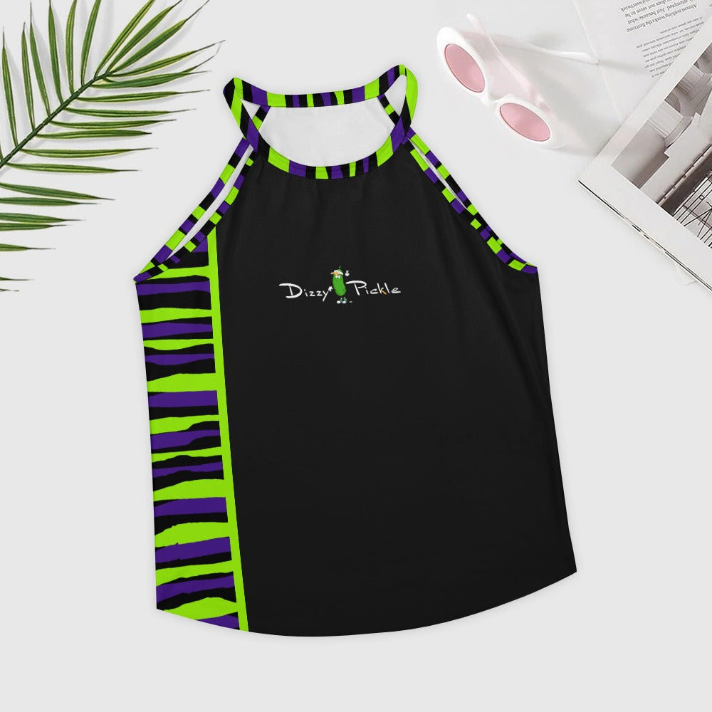 Dizzy Pickle Dinking Diva BG Stripes Women's Pickleball Crew Neck Vest