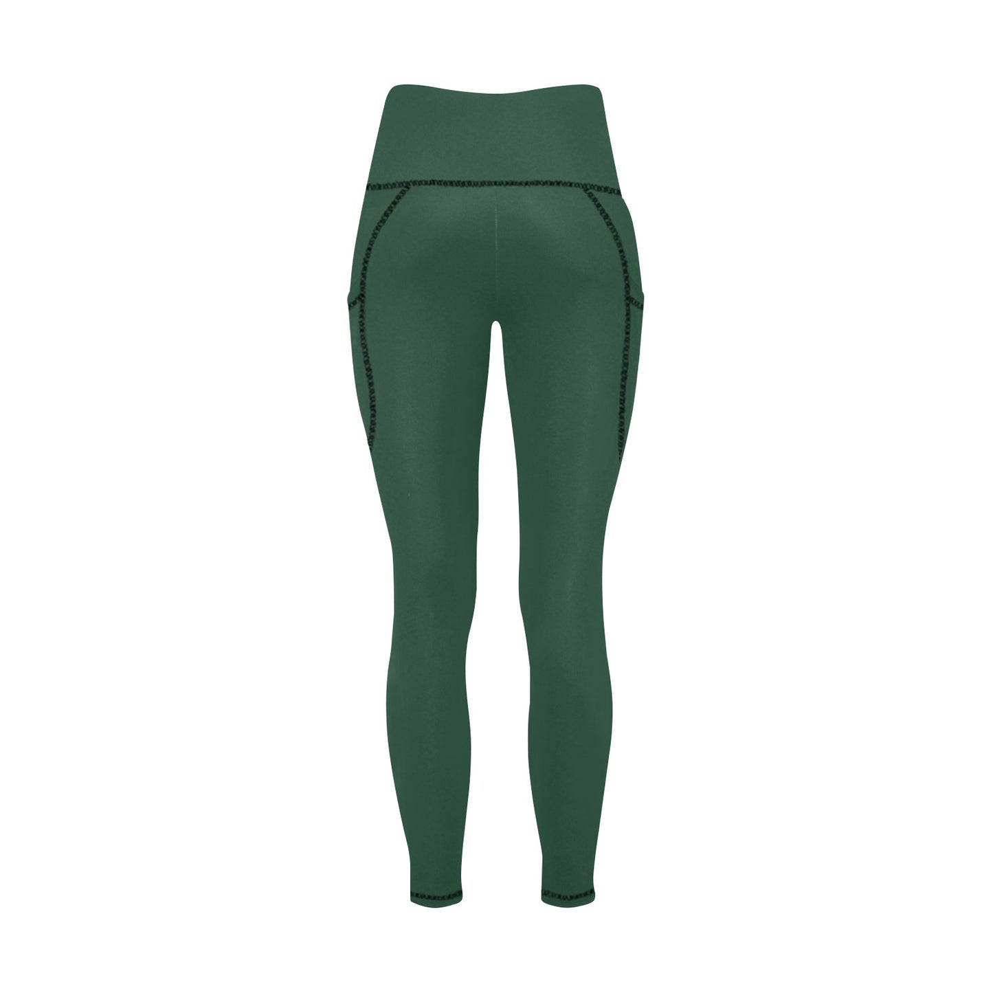 Dizzy Pickle DZY P Classic Pine Green Women's Pickleball Performance Leggings (Ankle Length, High-Waisted, & Two Side Pockets)