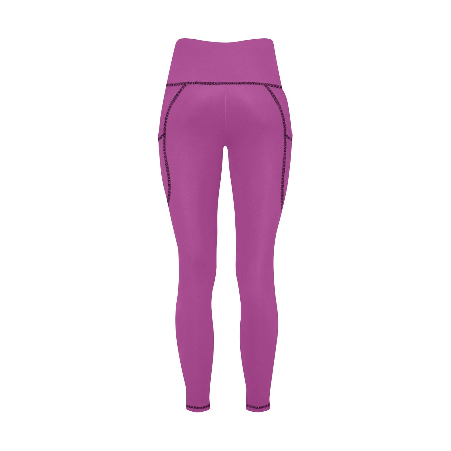 Dizzy Pickle DZY P Classic Magenta Women's Pickleball Performance Leggings (Ankle Length, High-Waisted, & Two Side Pockets)