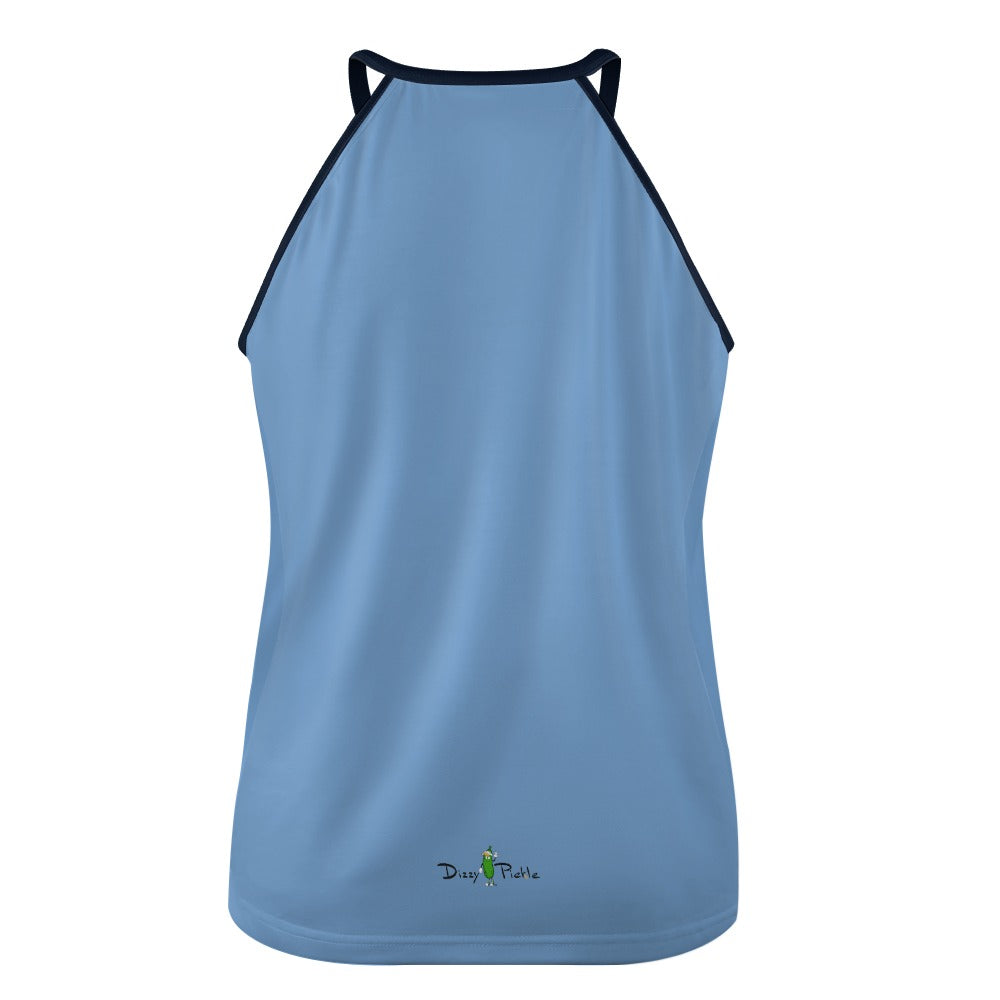 Dizzy Pickle Lesley Light Blue Women's Pickleball Sleeveless Crew Neck Vest Tank Top